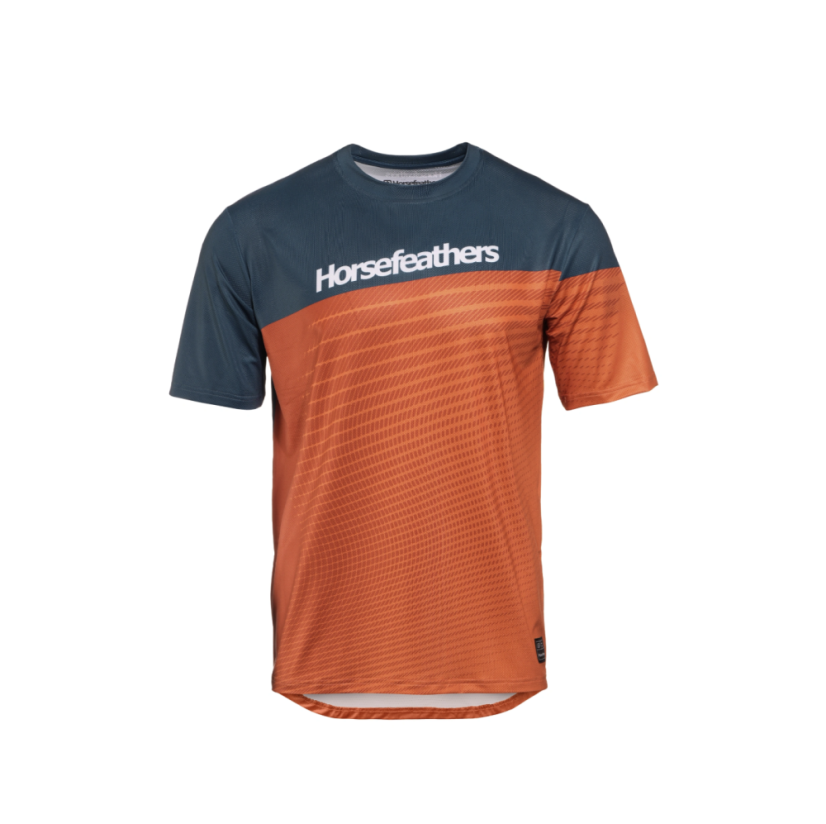 Horsefeathers QUANTUM BIKE JERSEY (petrol/burnt orange)