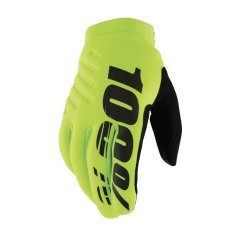 Cyklistické rukavice 100% BRISKER Fluo Yellow/Black
