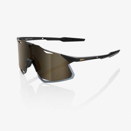 Okuliare 100% HYPERCRAFT - Matte Black - Soft Gold Mirror Lens