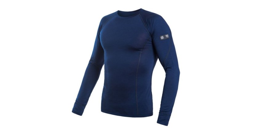SENSOR MERINO ACTIVE pánské triko dl.rukáv deep blue XL - Barva: modrá, Velikost: XL