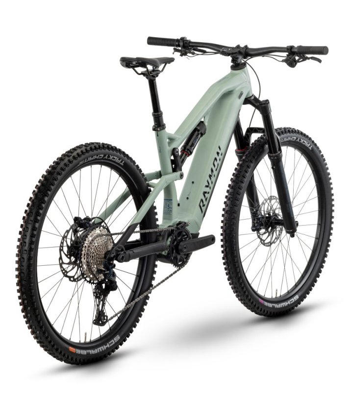 Celoodpružený horský elektrobicykel Raymon TrailRay 150 Pro Mint Black
