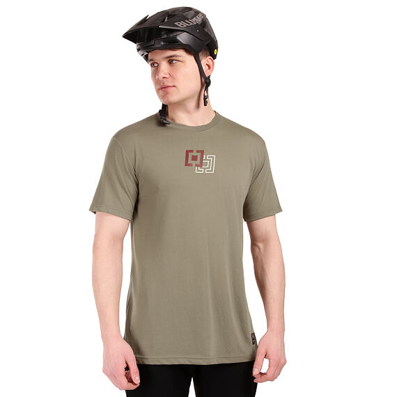 Pánský cyklistický dres Horsefeathers Fury - krátký rukáv, taupe