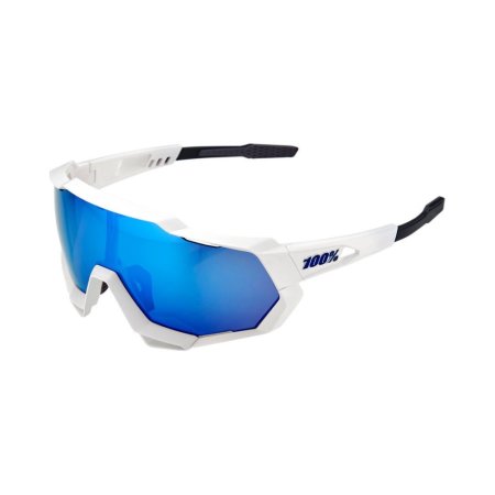 Brýle 100% SPEEDTRAP - Matte White - HiPER Blue Multilayer Mirror Lens