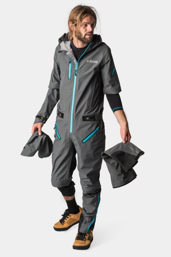 Voděodolná cyklistická kombinéza Dirtlej Dirtsuit SFD Edition Grey Blue