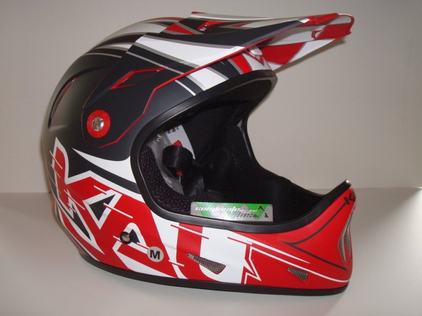 Integrální cyklistická přilba Kali Protectives Avatar X Galaxy, černá, červená - Velikost: M