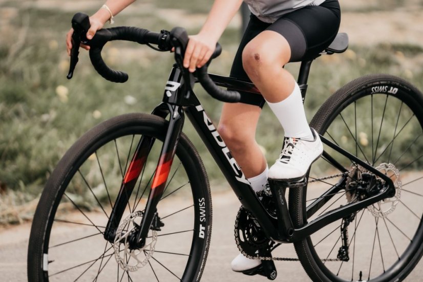 Dětské gravel kolo Ridley Yungstr GRX400, XXXS, černo-stříbrné - Velikost: XXXS