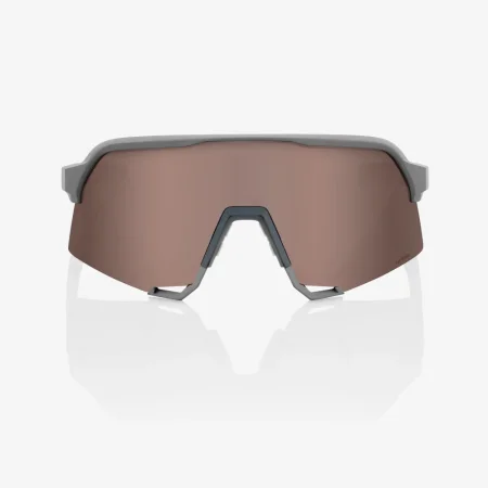 Brýle 100% S3 Soft Tact Stone Grey HiPER Crimson / SilverMirror Lens - šedé