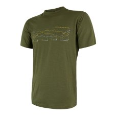 SENSOR MERINO ACTIVE TRACK pánské triko kr.rukáv safari green M
