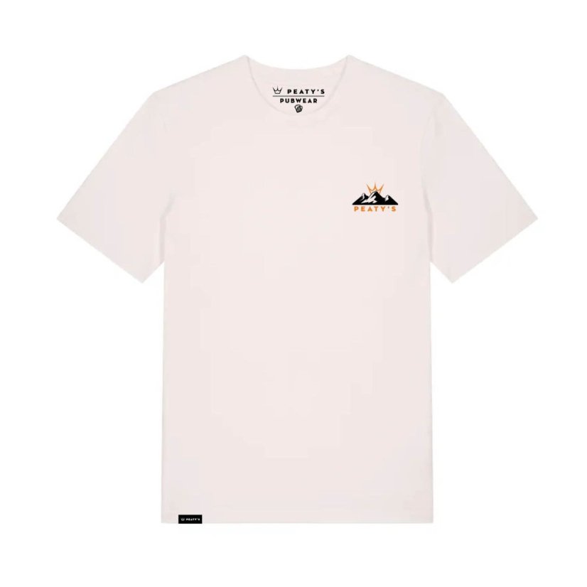 PEATY'S PUBWEAR TRIKO S KRÁTKÝM RUKÁVEM SUNSET VINTAGE WHITE (PPW-25-TEE-SET-WHT) - Velikost: S