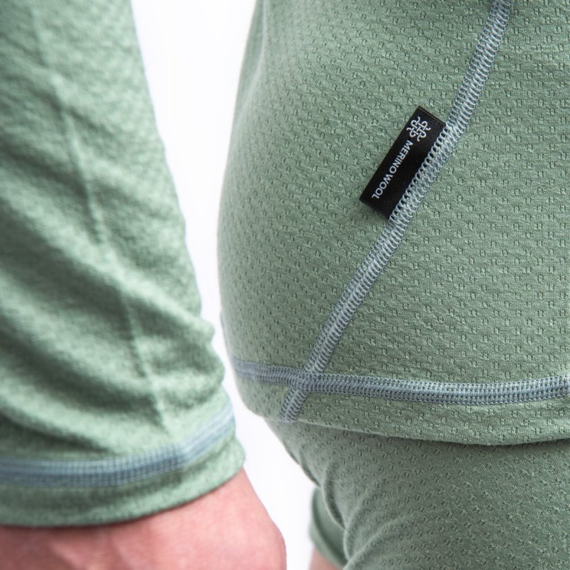 SENSOR MERINO DF pánské triko dl.rukáv basil green XL - Barva: zelená, Velikost: XL