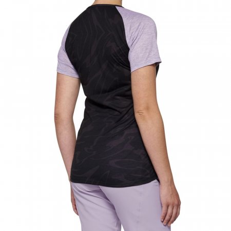 100% dámský dres AIRMATIC krátký rukáv - černý - Velikost: M