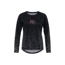 Cyklistický dámsky dres Horsefeathers Deco LS - black/cheetah