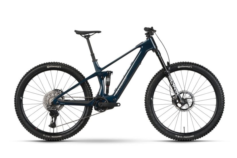 Celoodpružený horský elektrobicykel Raymon Airok Ultra Blue