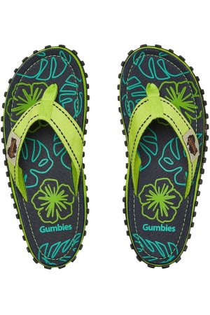 Žabky Gumbies Classic Lime Hibiscus
