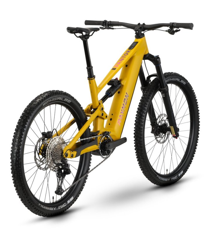 Celoodpružený horský elektrobicykel Raymon Vantor Comp Kurkuma