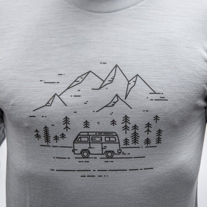 SENSOR MERINO ACTIVE VAN LIFE pánské triko dl.rukáv šedá XL - Barva: šedá, Velikost: XL