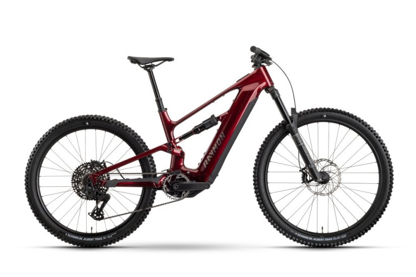Celoodpružené horské elektrokolo Raymon Ravor Pro Ruby Red