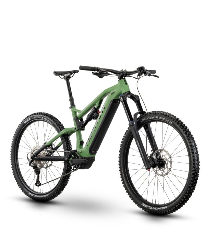 Celoodpružený horský elektrobicykel Raymon TrailRay 170 Green Black