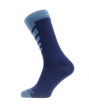 Ponožky SealSkinz Warm Weather Mid Navy Blue - Veľkosť: S