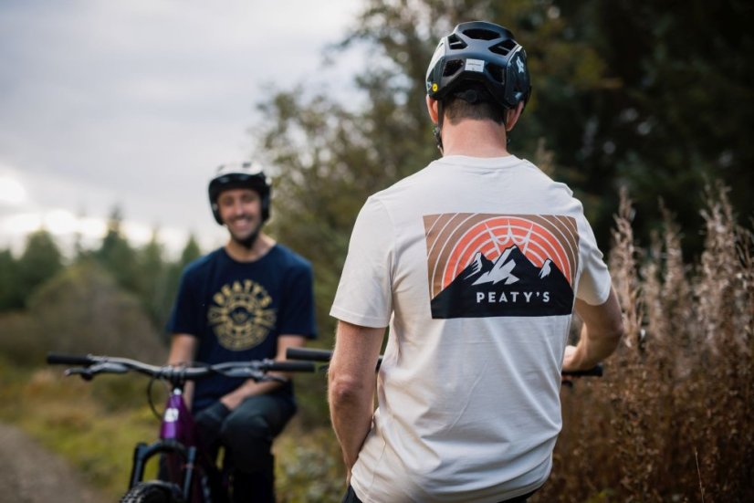 PEATY'S PUBWEAR TRIKO S KRÁTKÝM RUKÁVEM SUNSET VINTAGE WHITE (PPW-25-TEE-SET-WHT) - Velikost: S