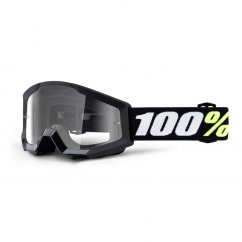Detské zjazdové okuliare 100% STRATA MINI Clear Lens - Black