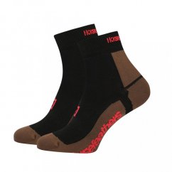 Technické funkčné ponožky Horsefeathers Cadence - black/ermine