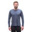 SENSOR MERINO LITE pánské triko dl.rukáv mottled blue XL - Barva: modrá, Velikost: XL