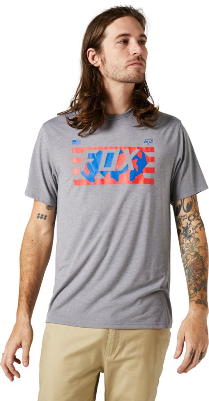 Pánské triko Fox Rwt Flag Ss Tech Tee - Veľkosť: M