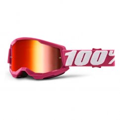 Sjezdové brýle 100% STRATA 2 Mirror Red - růžové