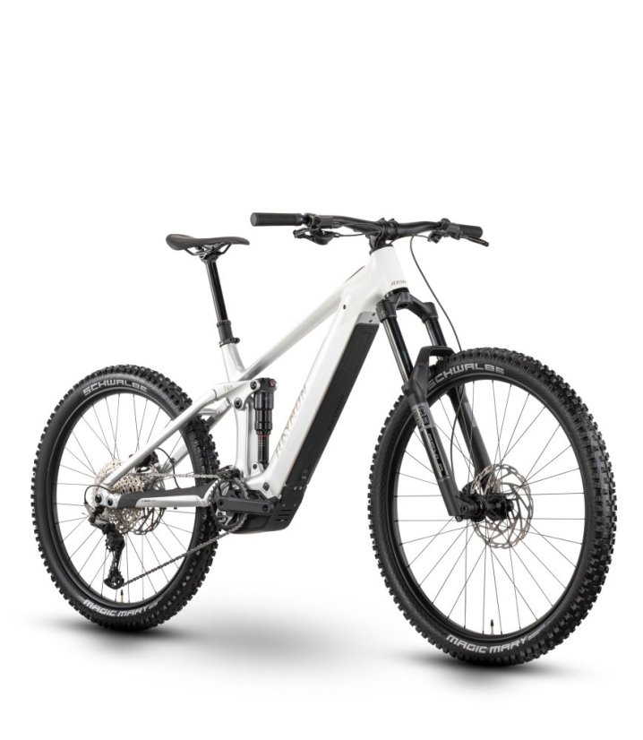 Celoodpružené horské elektrokolo Raymon Vamok Comp Silver/White