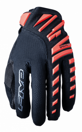 Five Gloves Enduro Air Black Fluo Red - Veľkosť: M