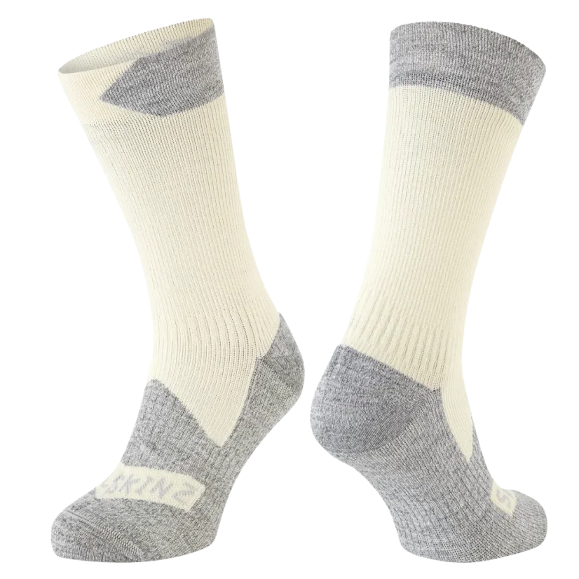 Voděodolné ponožky Sealskinz Raynham Cream Grey