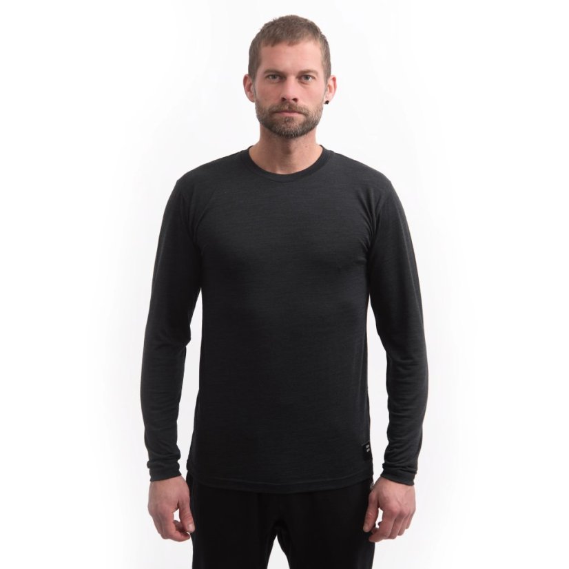 SENSOR MERINO CORDURA pánské triko dl.rukáv černá L - Barva: černá, Velikost: L
