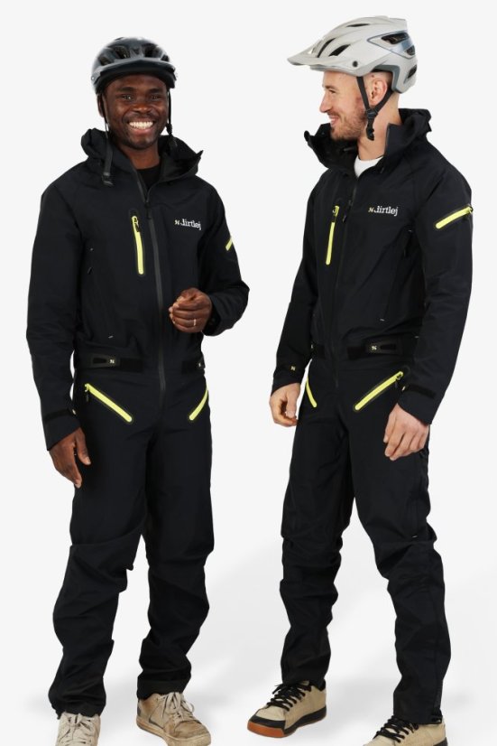 Nepremokavá cyklistická kombinéza Dirtlej Dirtsuit Core Edition V.6 Graphite Lemon