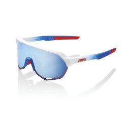 Okuliare 100% S2 - Total Energies Team Matte White / Metallic Blue - HiPER Blue Multilayer Mirror Lens
