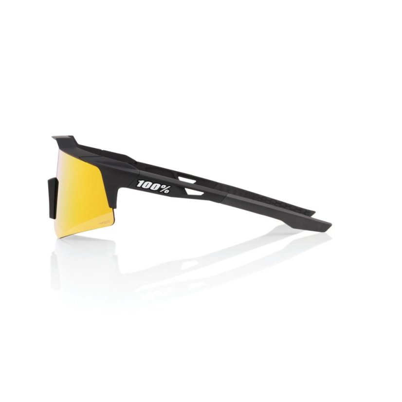 Brýle 100% SPEEDCRAFT XS - Soft Tact Black - HiPER Red Multilayer Mirror Lens