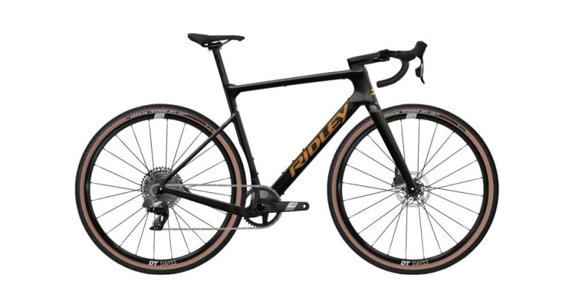 Gravel bicykel Ridley ASTR Apex AXS karbón čierna metalíza/zlatá - Veľkosť: L