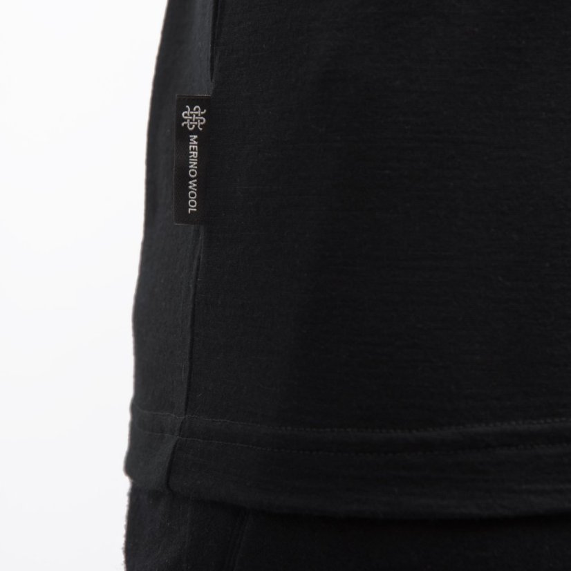 SENSOR MERINO ACTIVE NO LOGO pánské triko kr.rukáv raglan černá M - Barva: černá, Velikost: M