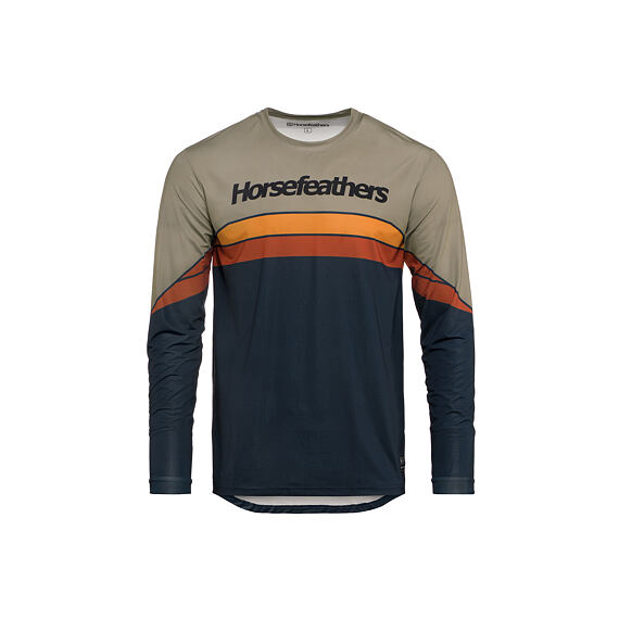 Pánský cyklistický dres Horsefeathers Quantum - dlouhý rukáv, indigo/taupe