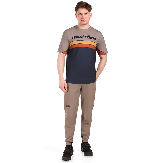 Pánsky cyklistický dres Horsefeathers Quantum  - krátky rukáv, indigo/taupe