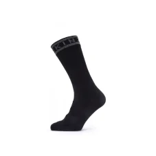 Ponožky SealSkinz Warm Weather Mid Black Grey Hydrostop