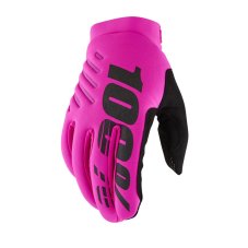 Cyklistické rukavice 100% BRISKER Neon Pink