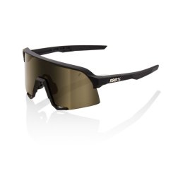 Brýle 100% S3 Soft Tact Black / Soft Gold Mirror Lens - černé
