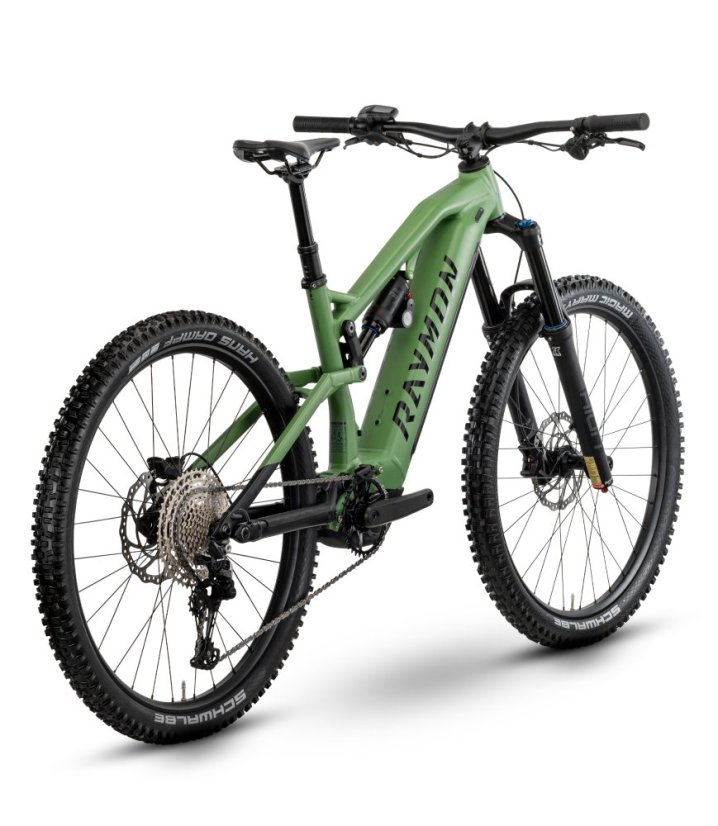Celoodpružený horský elektrobicykel Raymon TrailRay 170 Green Black