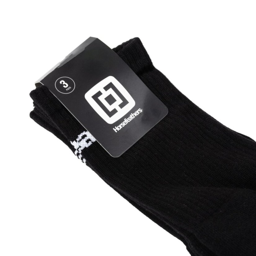 Cyklo ponožky Horsefeathers Delete Premium 3Pack - black