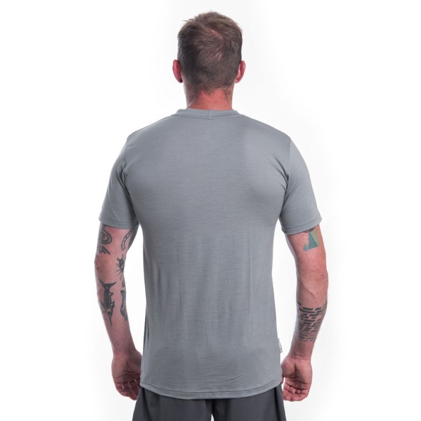 SENSOR MERINO ACTIVE VAN LIFE pánské triko kr.rukáv šedá M - Barva: šedá, Velikost: M