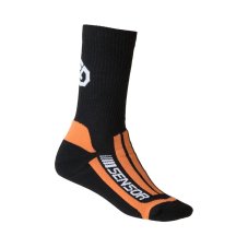 SENSOR PONOŽKY TREKING MERINO černá/oranžová 9/11