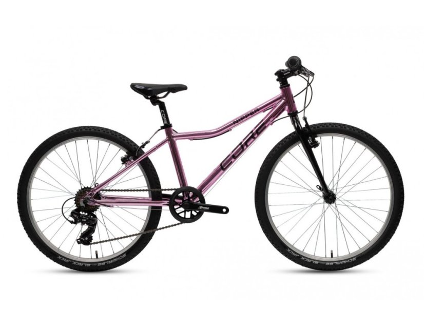 Dětské kolo 24" Core Al Nipper, jednopřevodník, 1x8sp páčkové řazení - chromovaný rosé
