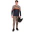 Pánský cyklistický dres Horsefeathers Quantum - dlouhý rukáv, indigo/taupe