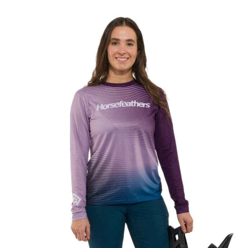 Dámský bike dres Horsefeathers Quantum LS - iris fade out
